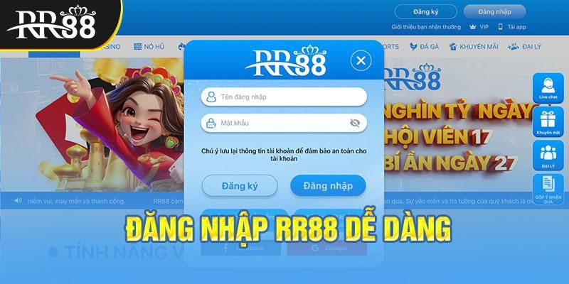 Cách đăng nhập RR88 đơn giản cho người mới tham gia